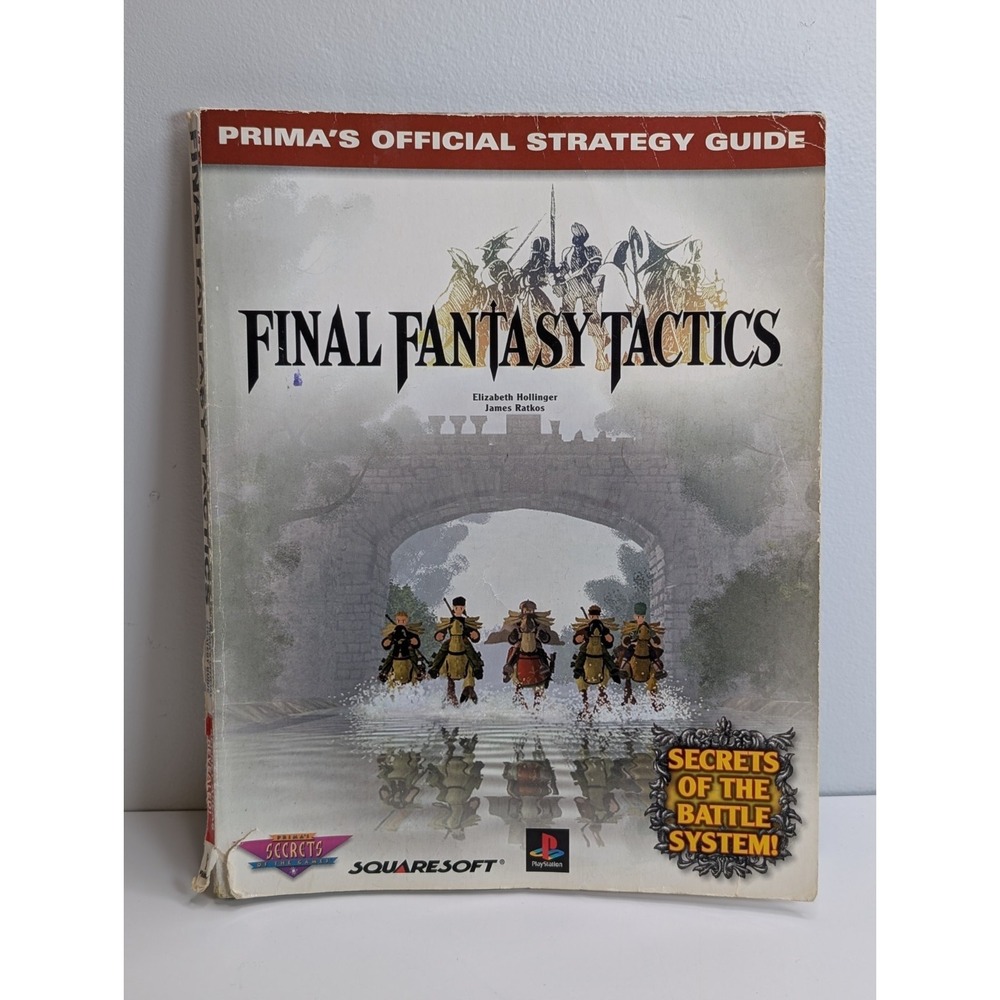 Prima Final Fantasy Tactics Strategy Guide PlayStation PS1 Tape Repaired Used